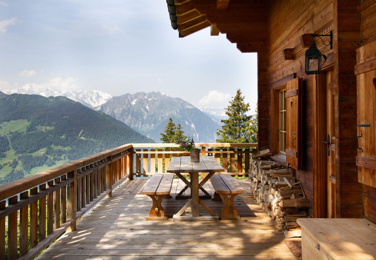 Chalet Ibex - Balkon mit Bank - Verbier Location™ Bank