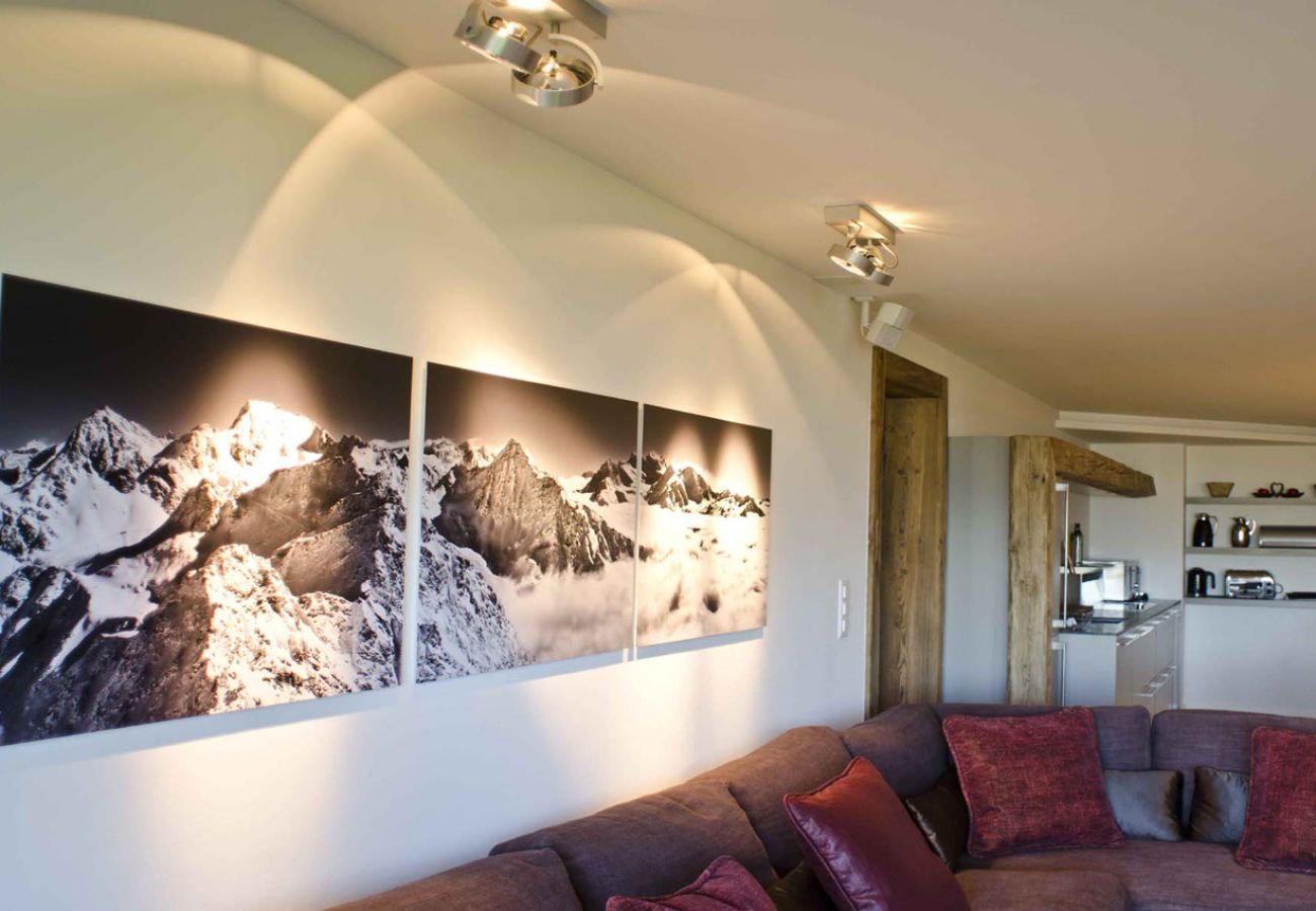 Appartement Basalte C01/02  - Salon  Appartement Basalte C01/02  - Salon - Verbier Location