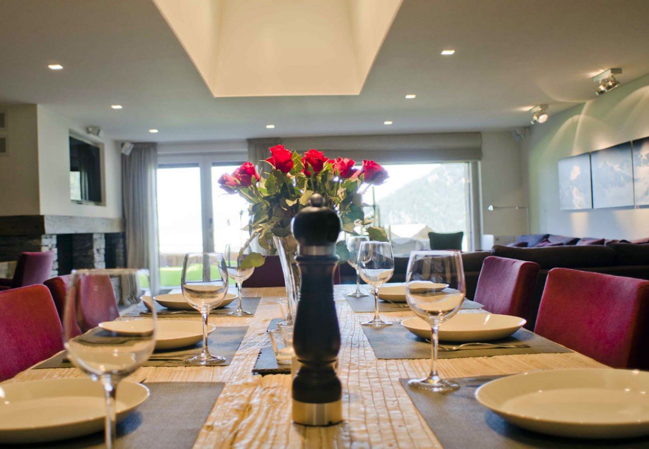 Appartement Basalte C01/02  - table à manger - Verbier location Appartement à Verbier - Basalte B C01/2*****