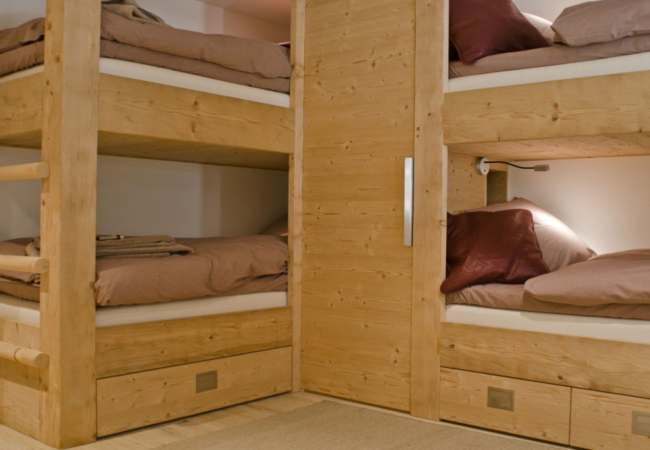 Appartement Basalte C01/2 à Verbier - Chambre à lits superposés Appartement Basalte C01/2 à Verbier - Chambre à lits superposés - 4 personnes
